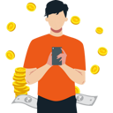 پیش‌نمایش فایل boy-saving-money-on-mobile-9725718 از پک پس‌انداز پول