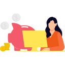 پیش‌نمایش فایل girl-looking-at-saving-on-monitor-9725748 از پک پس‌انداز پول