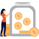 پیش‌نمایش فایل girl-saving-dollar-coins-in-jar-9725726 از پک پس‌انداز پول