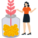 پیش‌نمایش فایل girl-saving-money-in-jar-9725724 از پک پس‌انداز پول