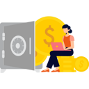 پیش‌نمایش فایل girl-saving-money-in-locker-9725787 از پک پس‌انداز پول