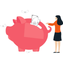 پیش‌نمایش فایل girl-saving-money-in-piggy-bank-9725715 از پک پس‌انداز پول