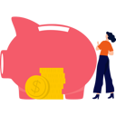 پیش‌نمایش فایل girl-saving-money-in-piggy-bank-9725754 از پک پس‌انداز پول