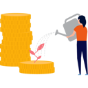 پیش‌نمایش فایل girl-watering-investment-plant-9725740 از پک پس‌انداز پول