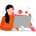 پیش‌نمایش فایل girl-working-on-investment-profit-9725751 از پک پس‌انداز پول