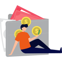 پیش‌نمایش فایل guy-making-money-online-9725735 از پک پس‌انداز پول