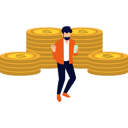 پیش‌نمایش فایل happy-investor-9725743 از پک پس‌انداز پول