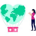 پیش‌نمایش فایل girl-sending-medical-donations-by-air-9748462 از پک روز جهانی بشردوستی