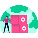 پیش‌نمایش فایل man-standing-next-to-medical-boxes-9748541 از پک روز جهانی بشردوستی