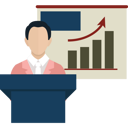 پیش‌نمایش فایل man-giving-presentation-on-podium-9664567 از پک کنفرانس