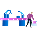 پیش‌نمایش فایل boy-stands-next-to-a-production-conveyor-9757526 از پک اتوماسیون تولید