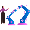 پیش‌نمایش فایل girl-is-looking-at-robotic-machine-9757568 از پک اتوماسیون تولید
