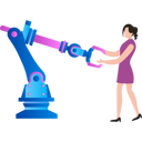 پیش‌نمایش فایل girl-is-touching-machine-9757621 از پک اتوماسیون تولید