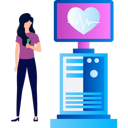 پیش‌نمایش فایل girl-stands-next-to-pulse-monitor-9757523 از پک اتوماسیون تولید