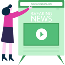 پیش‌نمایش فایل girl-is-watching-breaking-news-on-website-9757460 از پک خبر فوری