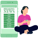 پیش‌نمایش فایل girl-watching-breaking-news-on-phone-9757478 از پک خبر فوری