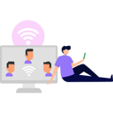 پیش‌نمایش فایل boy-talking-to-others-online-9692326 از پک اینترنت اشیا
