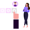 پیش‌نمایش فایل girl-pressing-play-button-9692234 از پک اینترنت اشیا