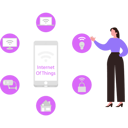 پیش‌نمایش فایل girl-standing-with-internet-of-things-9692257 از پک اینترنت اشیا