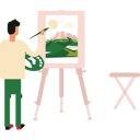 پیش‌نمایش فایل boy-is-painting-on-the-board-9774894 از پک آموزش هنر