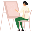 پیش‌نمایش فایل girl-is-drawing-on-the-board-9774885 از پک آموزش هنر