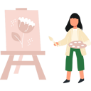 پیش‌نمایش فایل girl-is-painting-flowers-9774880 از پک آموزش هنر