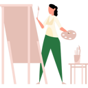 پیش‌نمایش فایل girl-is-painting-on-the-board-9774881 از پک آموزش هنر