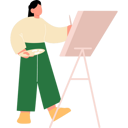 پیش‌نمایش فایل girl-is-painting-on-the-board-9774882 از پک آموزش هنر