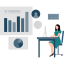پیش‌نمایش فایل girl-is-working-at-her-desk-9774970 از پک حسابداری و کسب‌وکار