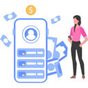 پیش‌نمایش فایل girl-checking-credit-card-details-on-phone-9800451 از پک پول و پرداخت
