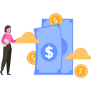 پیش‌نمایش فایل girl-standing-next-to-cash-9800415 از پک پول و پرداخت