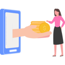 پیش‌نمایش فایل girl-taking-money-online-9800465 از پک پول و پرداخت