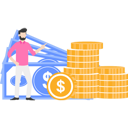 پیش‌نمایش فایل man-looking-at-money-9800404 از پک پول و پرداخت