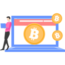 پیش‌نمایش فایل man-working-on-bitcoin-9800433 از پک پول و پرداخت