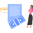 پیش‌نمایش فایل woman-looking-at-payment-invoice-9800461 از پک پول و پرداخت