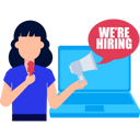 پیش‌نمایش فایل girl-advertising-recruitment-9737720 از پک استخدام نیرو