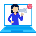 پیش‌نمایش فایل girl-advertising-to-join-us-9737711 از پک استخدام نیرو