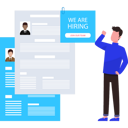 پیش‌نمایش فایل guy-looking-at-hiring-cvs-9737639 از پک استخدام نیرو