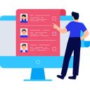 پیش‌نمایش فایل man-selecting-user-9737667 از پک استخدام نیرو