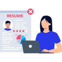 پیش‌نمایش فایل the-girl-is-reviewing-the-resume-9737723 از پک استخدام نیرو