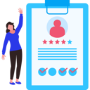 پیش‌نمایش فایل young-girl-getting-star-rating-profile-9737657 از پک استخدام نیرو