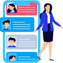 پیش‌نمایش فایل young-girl-has-list-of-candidates-9737701 از پک استخدام نیرو