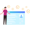 پیش‌نمایش فایل man-fill-feedback-survey-9844255 از پک نظرسنجی و بازخورد آنلاین
