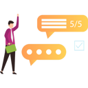 پیش‌نمایش فایل man-fill-survey-form-9844267 از پک نظرسنجی و بازخورد آنلاین