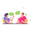پیش‌نمایش فایل boy-and-girl-are-doing-a-podcast-show-9858589 از پک پادکست
