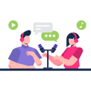 پیش‌نمایش فایل boy-and-girl-are-podcasters-9858603 از پک پادکست