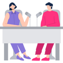 پیش‌نمایش فایل boy-and-girl-are-talking-in-a-podcast-9858612 از پک پادکست