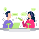 پیش‌نمایش فایل boy-and-girl-are-talking-in-a-podcast-9858665 از پک پادکست
