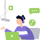 پیش‌نمایش فایل boy-is-talking-in-the-podcast-9858663 از پک پادکست