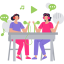 پیش‌نمایش فایل girl-are-hosting-a-podcast-9858662 از پک پادکست